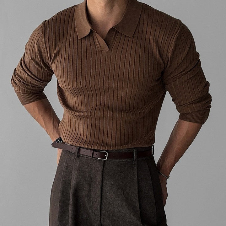 SUWON V-Neck Polo Shirt