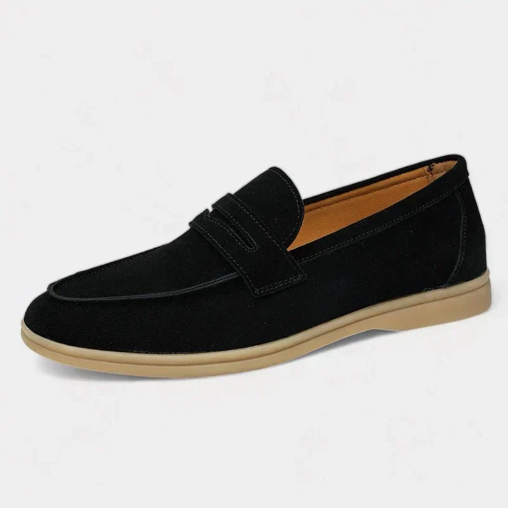 Classic Black Suede Loafers