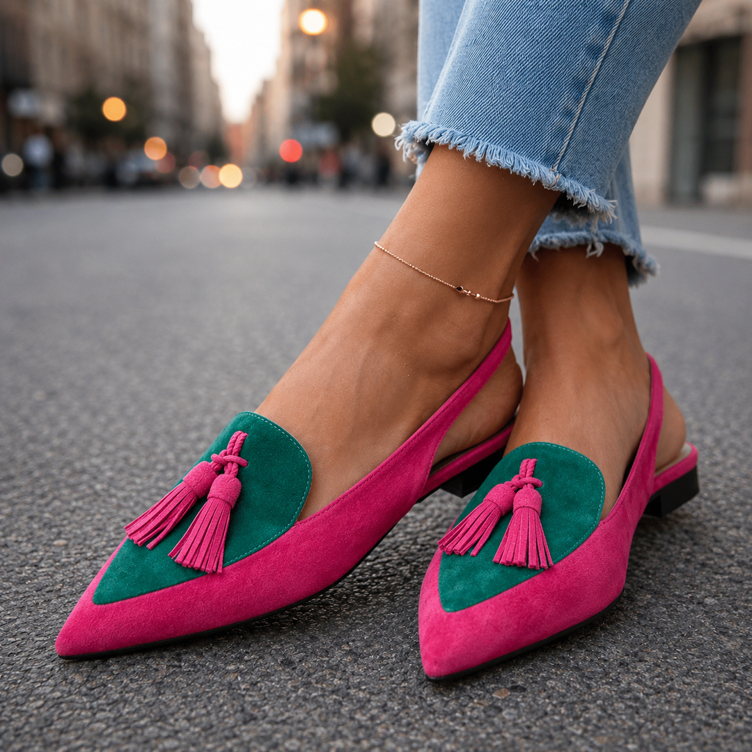 Colette Tassel Backless Flats