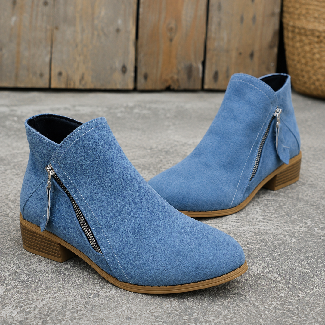 Colleen™ | Cozy Zip-Up Ankle Boots