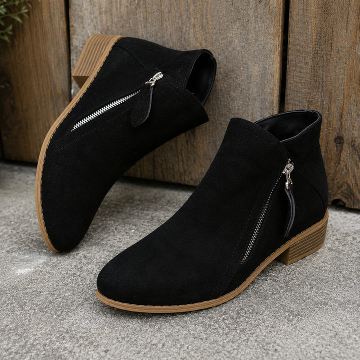 Colleen™ | Cozy Zip-Up Ankle Boots