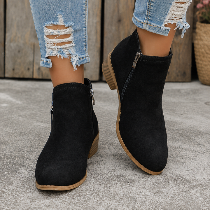 Colleen™ | Cozy Zip-Up Ankle Boots