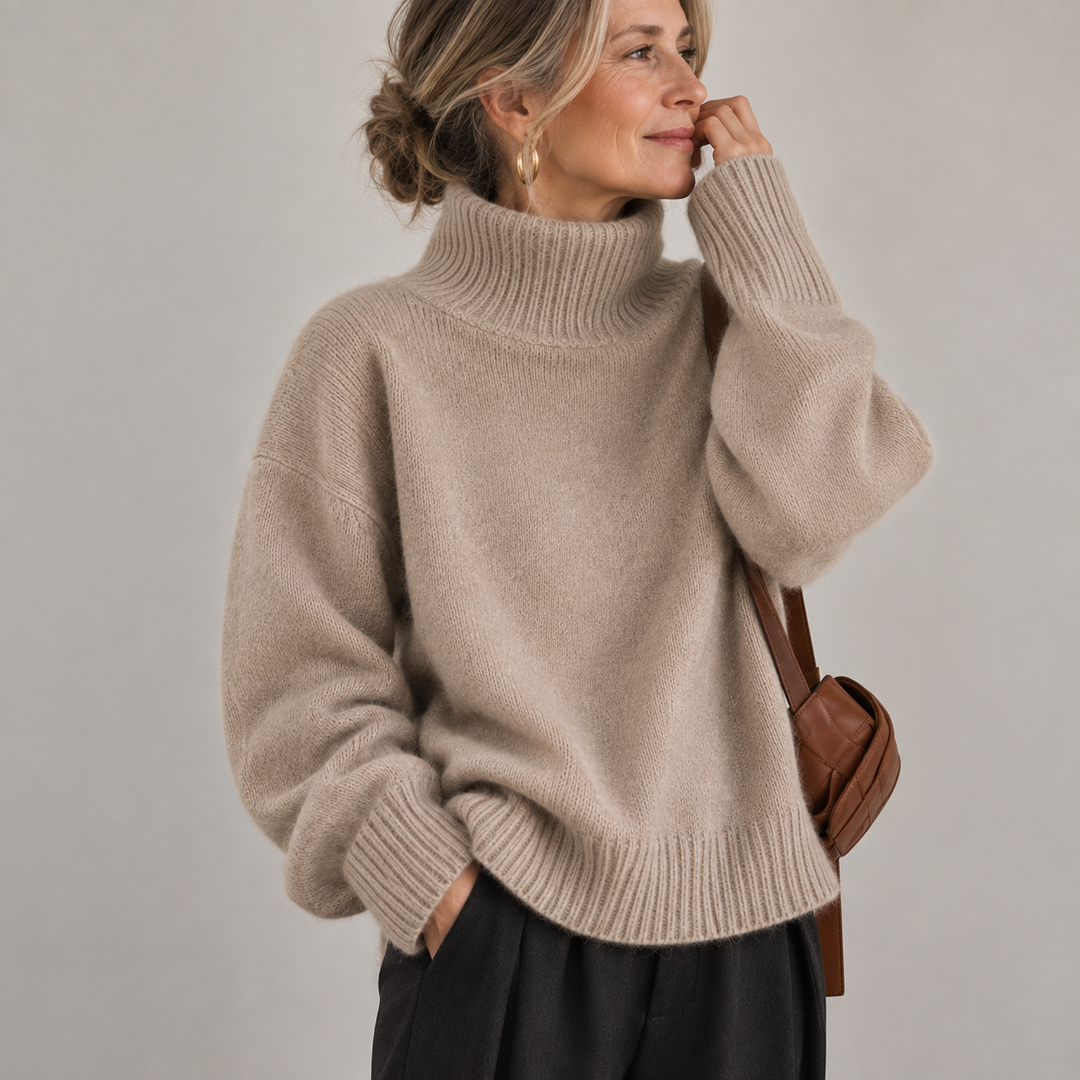Cynthia™ | Cozy Relaxed Fit Turtleneck Sweater