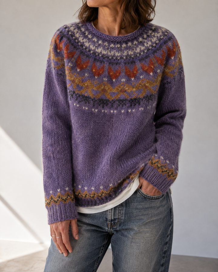 Darlene™ | Timeless Fair Isle Knit Sweater