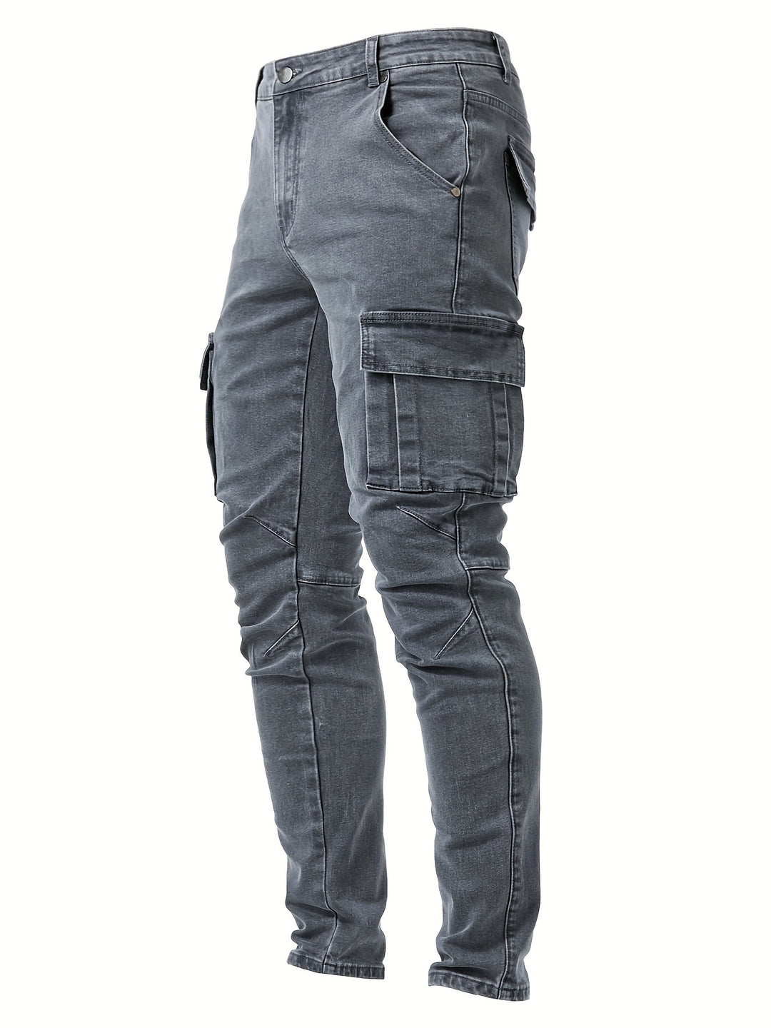 Men's Slim Fit Cargo Jeans | Trendy Style with Multiple Pockets | Casual Elegance