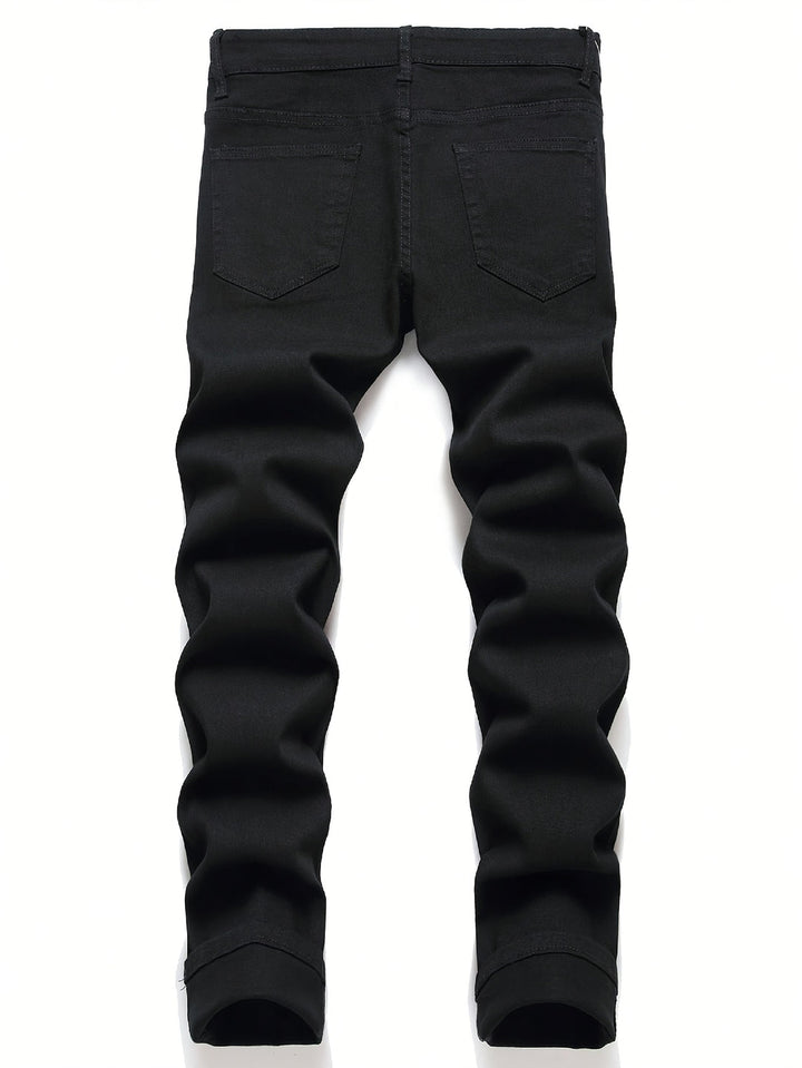 Men's Stretch Denim Jeans | Trendy Distressed Design | Year-Round Style