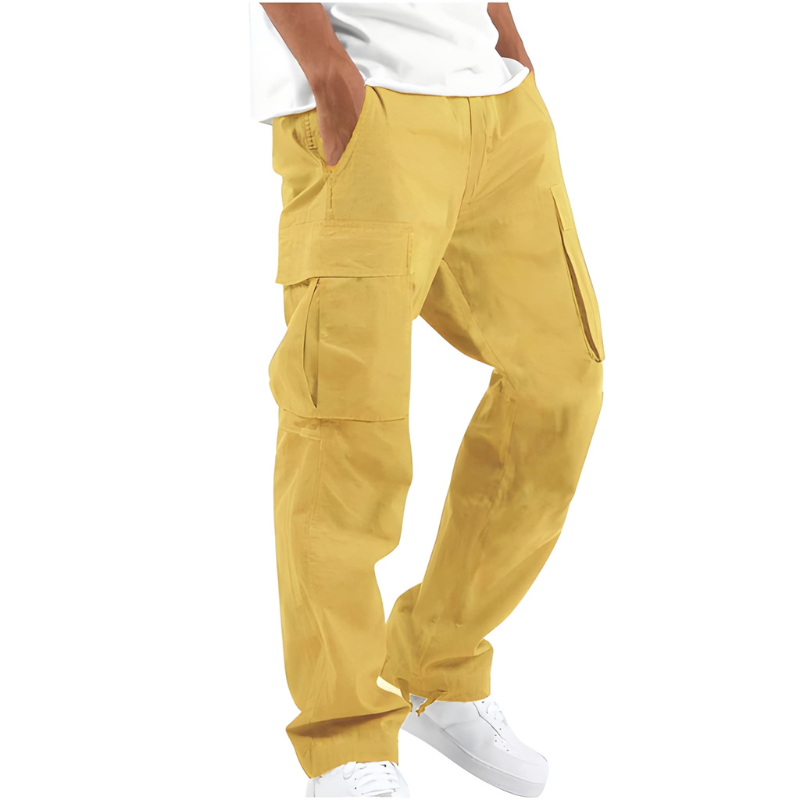 Men's Loose-Fit Cargo Pants | Straight Leg Workwear | Casual Style