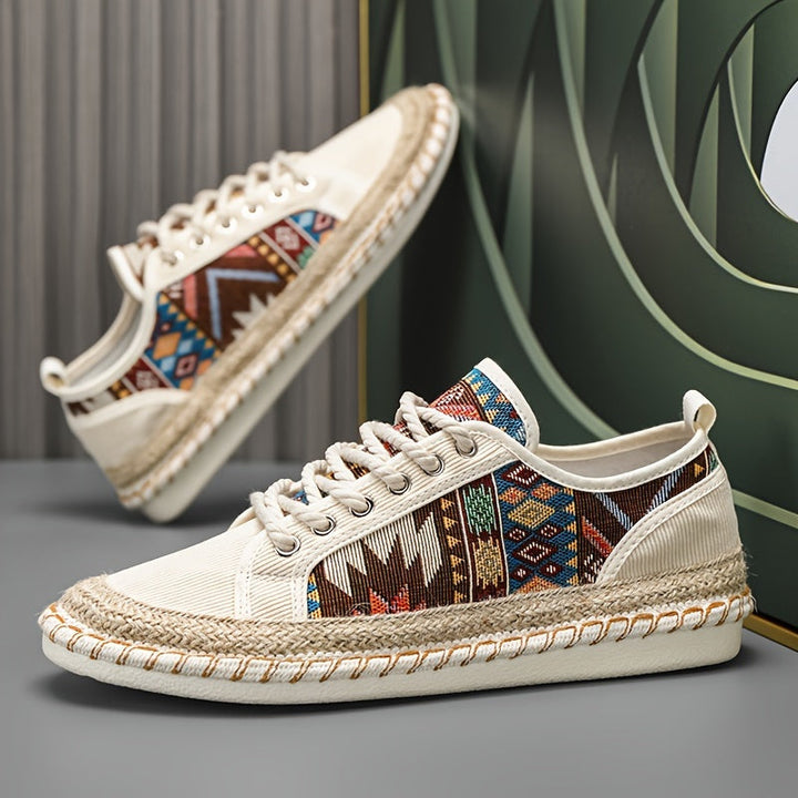Men's Bohemian Espadrille Sneakers | Vintage-Inspired & Breathable