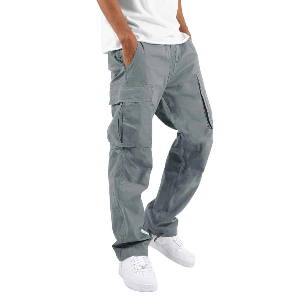 Men's Loose-Fit Cargo Pants | Straight Leg Workwear | Casual Style
