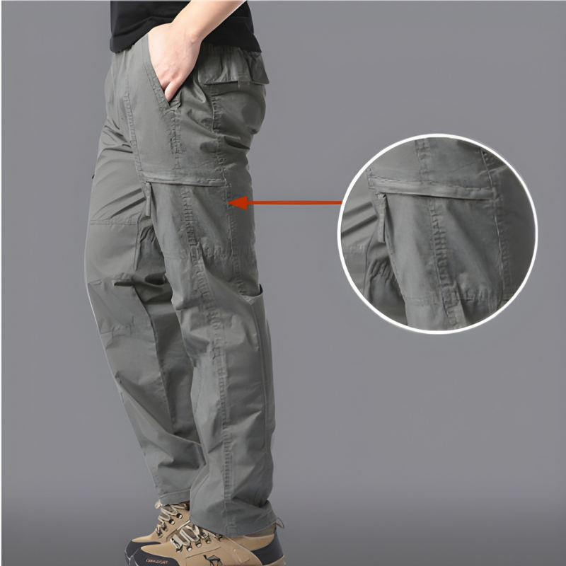 Men's Loose Fit Cargo Pants | Straight Leg Design | Casual Outdoor Wear