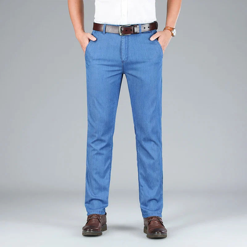 Men's High-Waisted Loose Fit Denim Jeans