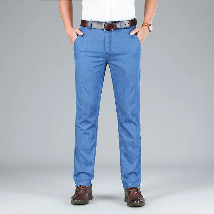 Men's High-Waisted Loose Fit Denim Jeans