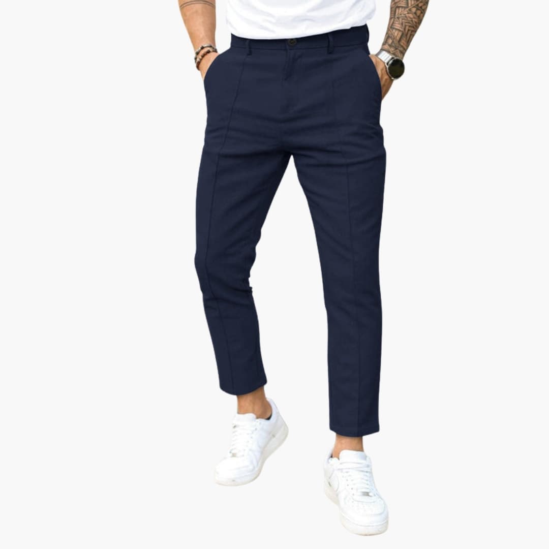Men's Slim Fit Summer Trousers with Narrow Legs