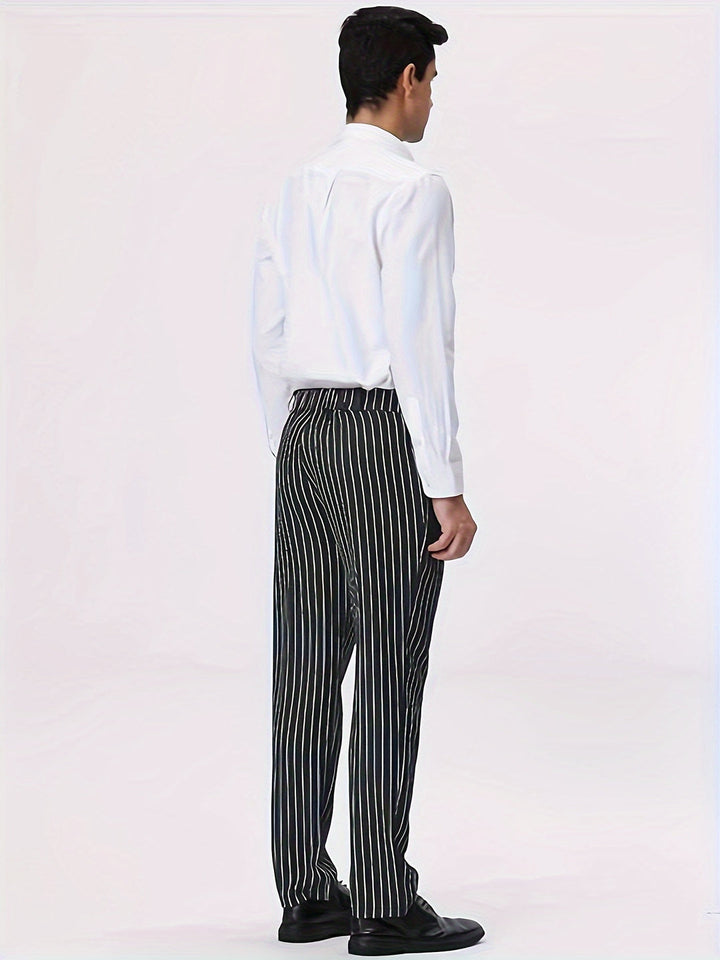 Men's Casual Striped Pants | Comfortable Fit with Pockets | Perfect for Outdoor and Everyday Wear