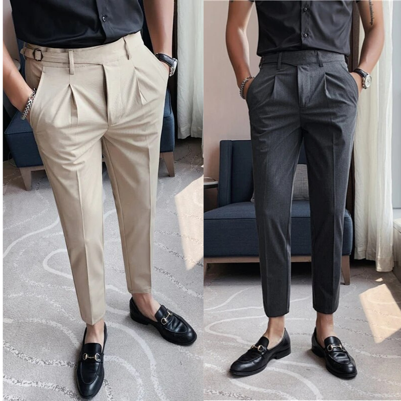 Men's Slim Fit Trousers | Versatile Formal and Casual Pants