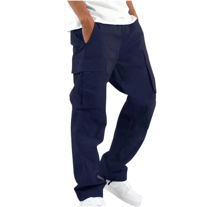 Men's Loose-Fit Cargo Pants | Straight Leg Workwear | Casual Style