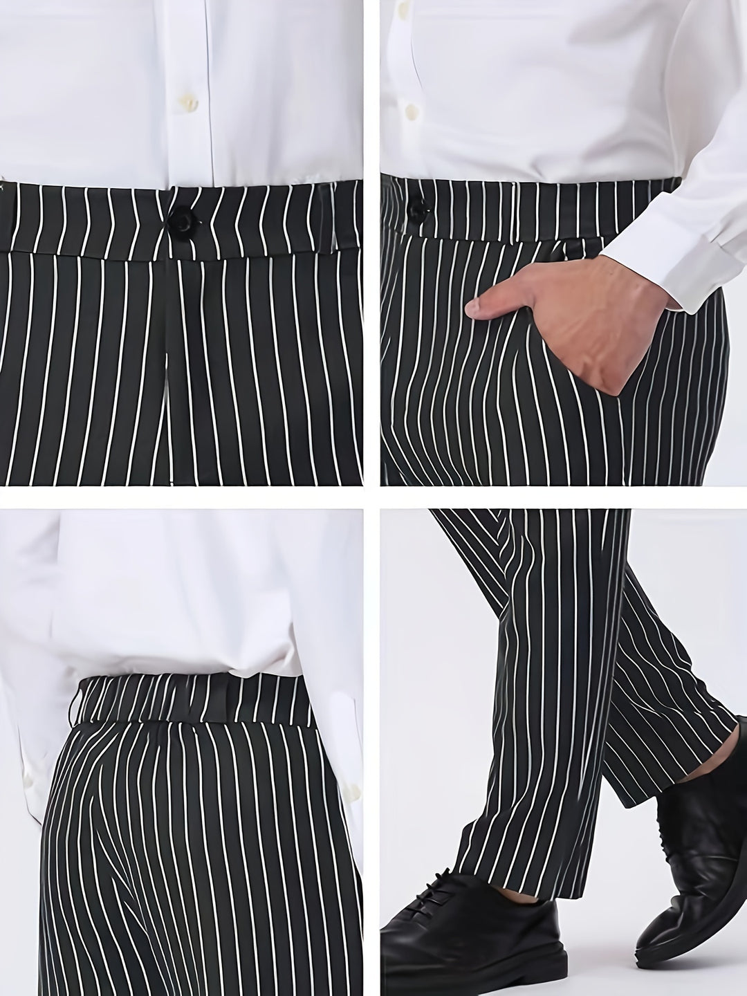 Men's Casual Striped Pants | Comfortable Fit with Pockets | Perfect for Outdoor and Everyday Wear