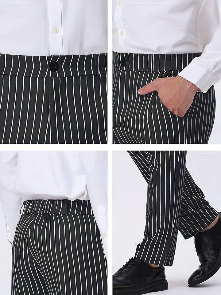 Men's Casual Striped Pants | Comfortable Fit with Pockets | Perfect for Outdoor and Everyday Wear