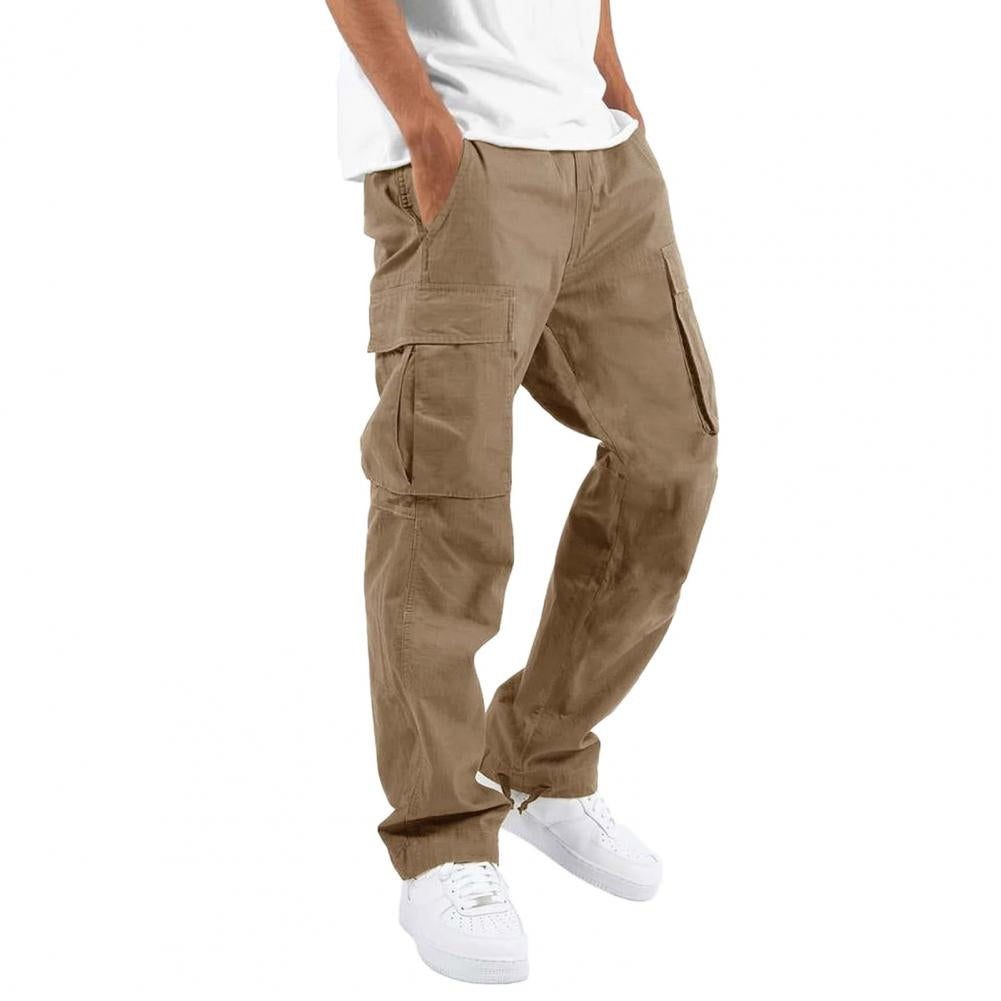 Men's Loose-Fit Cargo Pants | Straight Leg Workwear | Casual Style