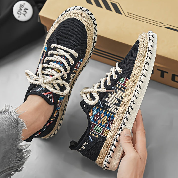 Men's Bohemian Espadrille Sneakers | Vintage-Inspired & Breathable