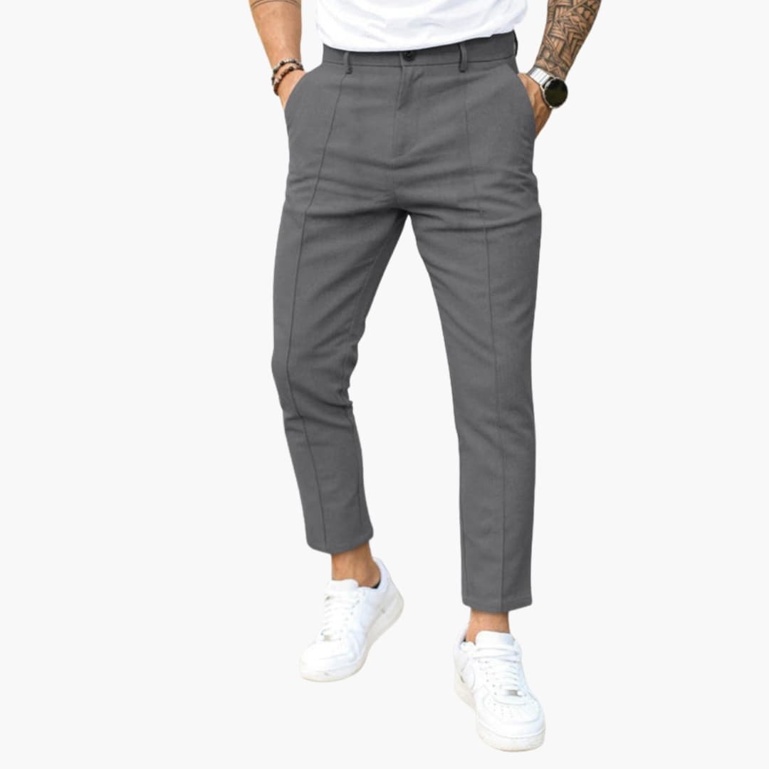 Men's Slim Fit Summer Trousers with Narrow Legs
