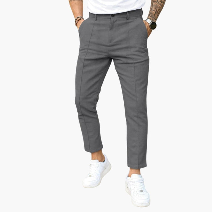 Men's Slim Fit Summer Trousers with Narrow Legs