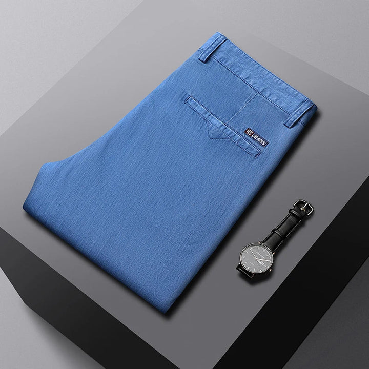 Men's High-Waisted Loose Fit Denim Jeans