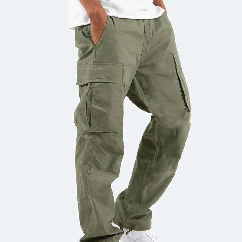 Men's Loose-Fit Cargo Pants | Straight Leg Workwear | Casual Style