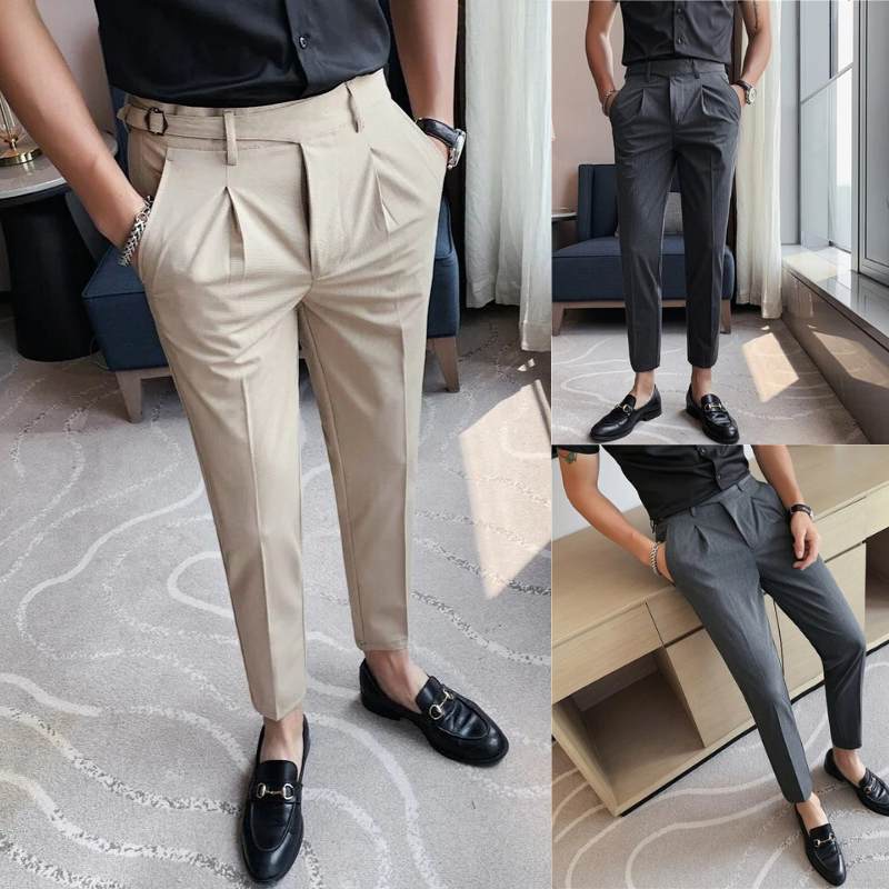 Men's Slim Fit Trousers | Versatile Formal and Casual Pants