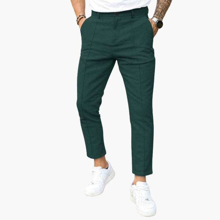Men's Slim Fit Summer Trousers with Narrow Legs