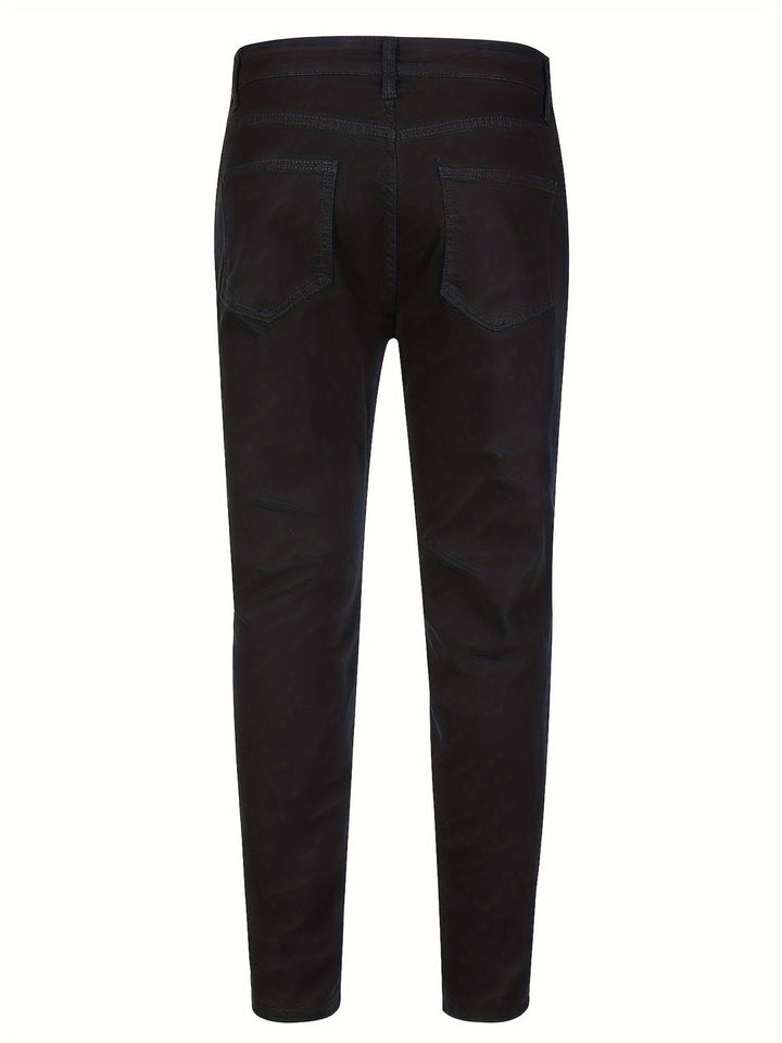 Trendy Slim Fit Patchwork Jeans for Men | Stretch Denim
