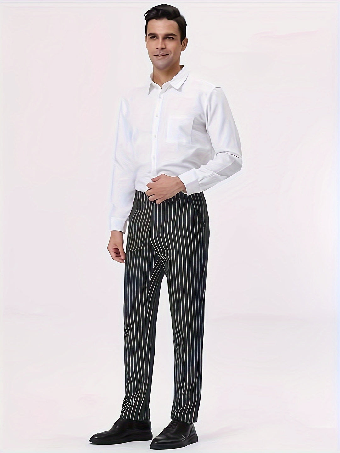 Men's Casual Striped Pants | Comfortable Fit with Pockets | Perfect for Outdoor and Everyday Wear