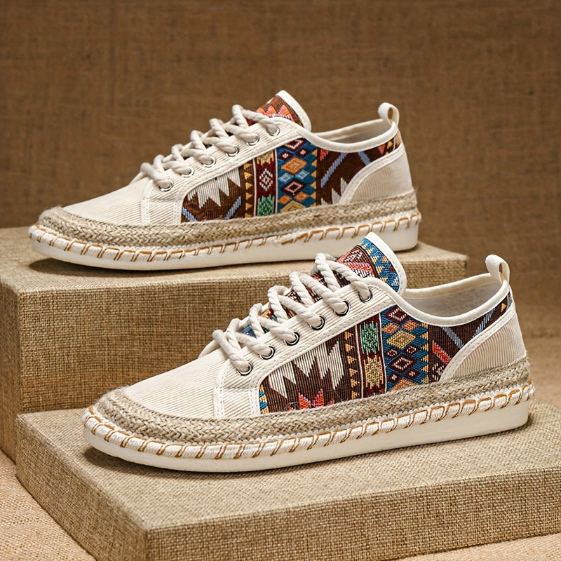 Men's Bohemian Espadrille Sneakers | Vintage-Inspired & Breathable