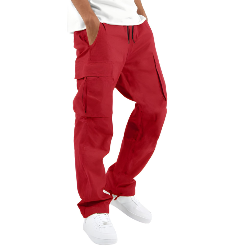 Men's Loose-Fit Cargo Pants | Straight Leg Workwear | Casual Style