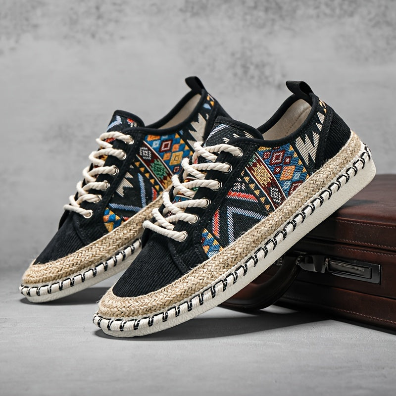 Men's Bohemian Espadrille Sneakers | Vintage-Inspired & Breathable