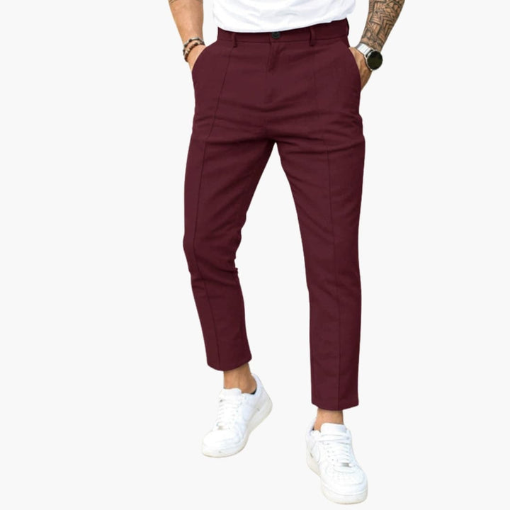 Men's Slim Fit Summer Trousers with Narrow Legs
