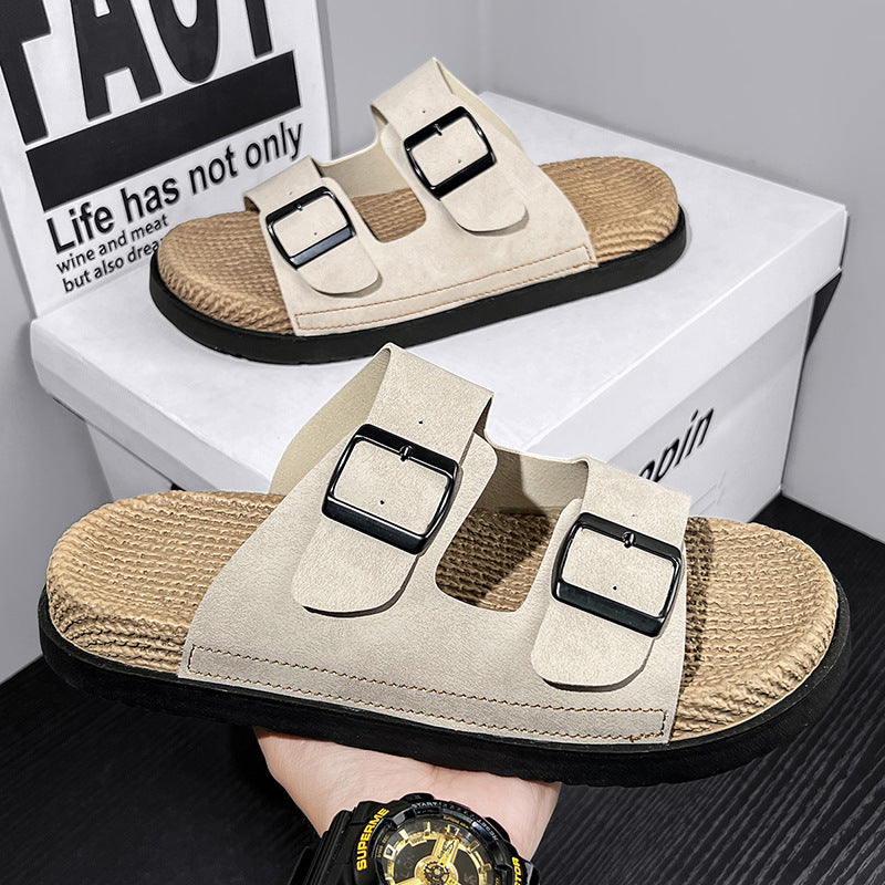 Men's Open Toe Buckle Sandals | Breathable, Non-Slip Design | EVA Sole Ideal for Beach & Water