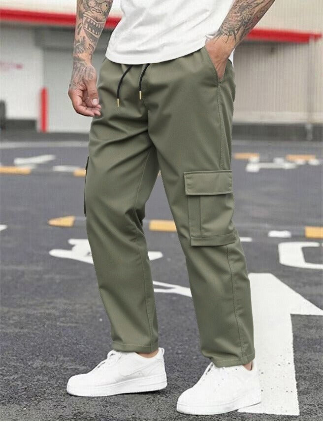 Men's Casual Cargo Pants | Relaxed Fit | Flap Pockets | Perfect for Spring