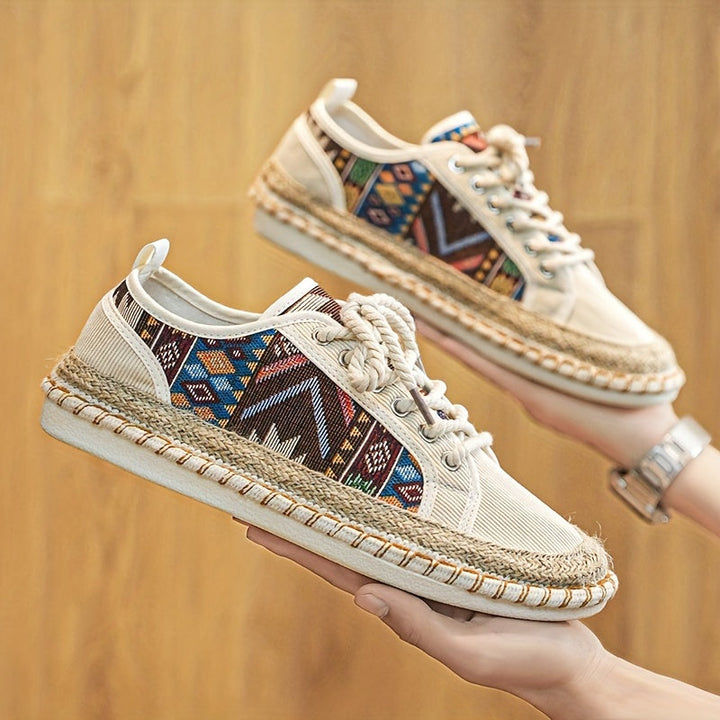 Men's Bohemian Espadrille Sneakers | Vintage-Inspired & Breathable