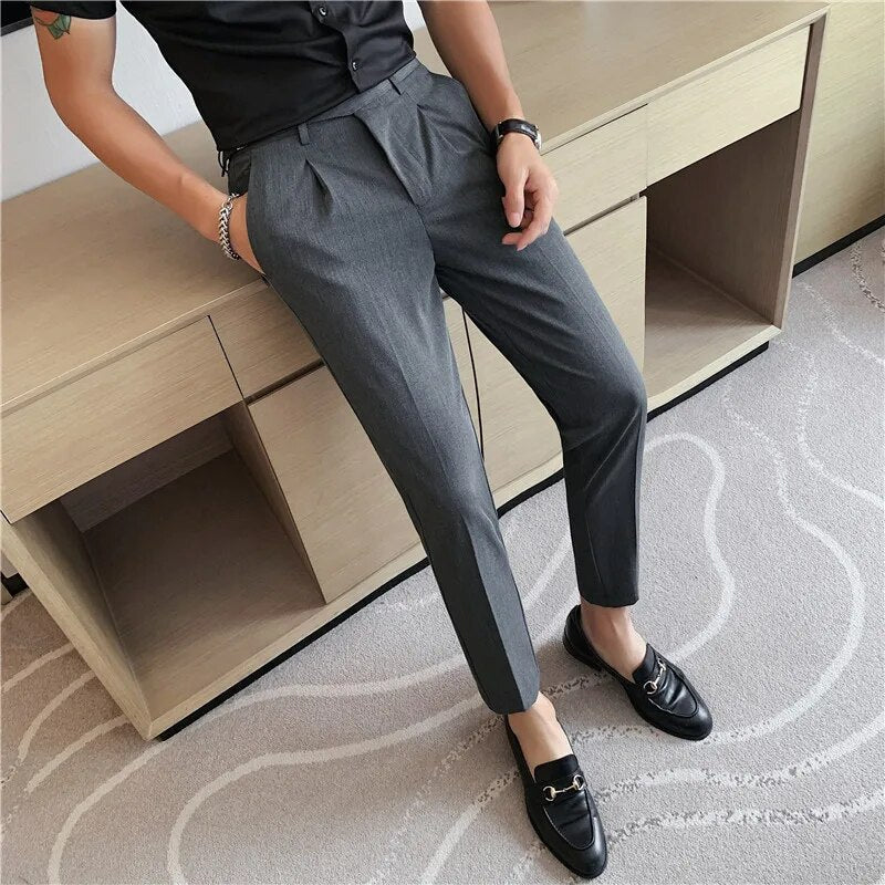 Men's Slim Fit Trousers | Versatile Formal and Casual Pants