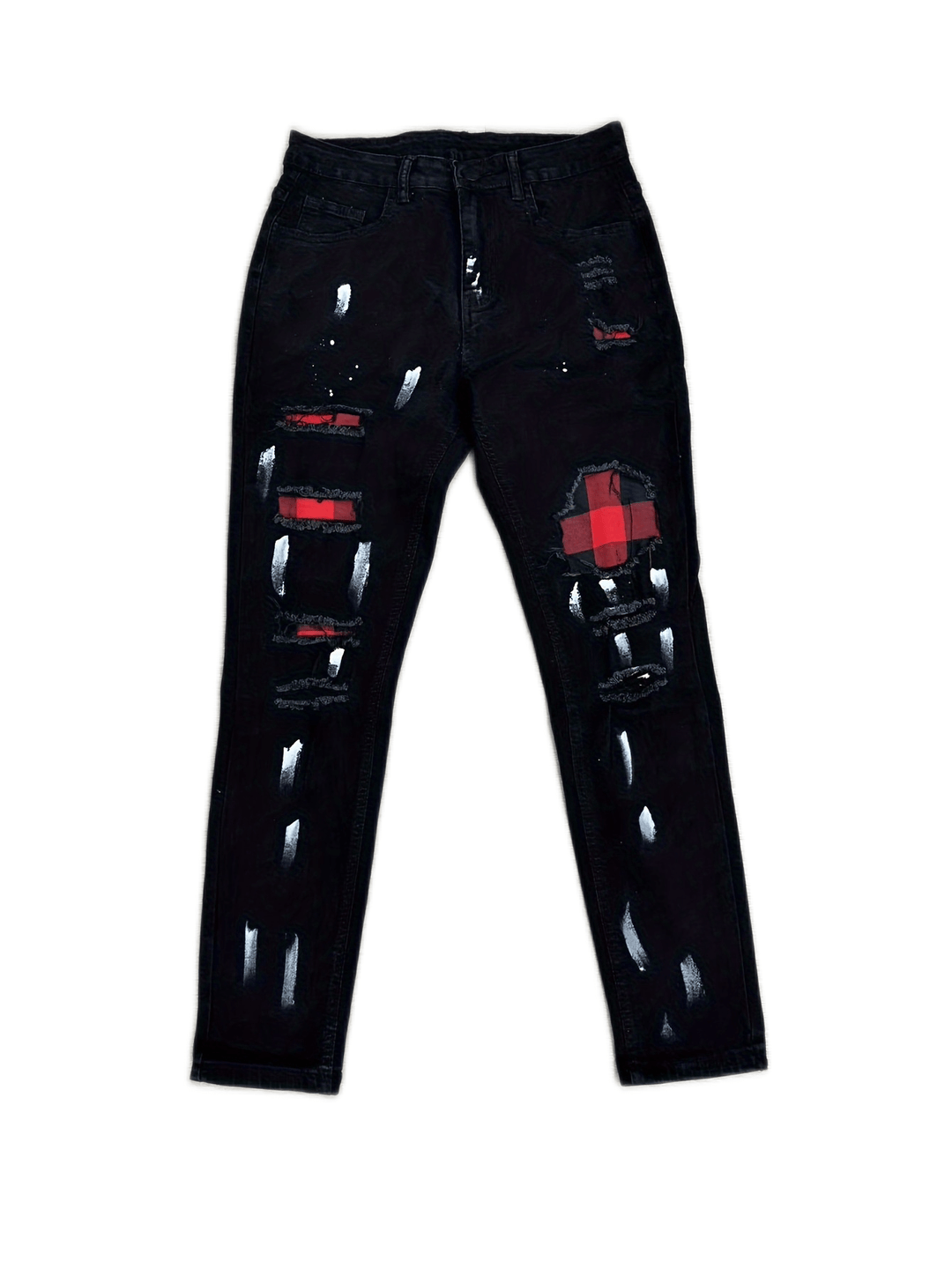 Trendy Slim Fit Patchwork Jeans for Men | Stretch Denim