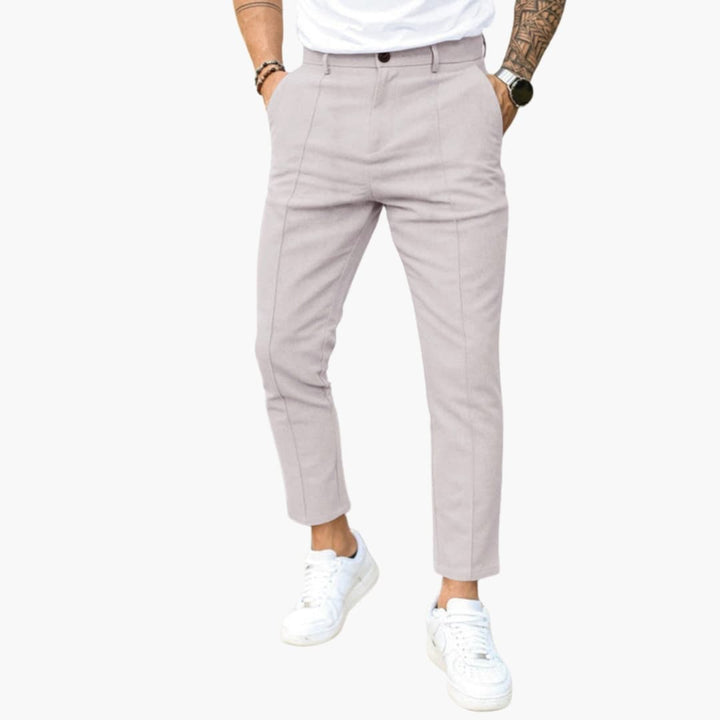 Men's Slim Fit Summer Trousers with Narrow Legs