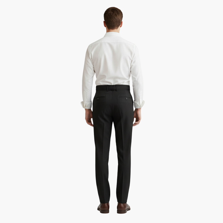 Men's High-Waisted Straight-Leg Trousers for Spring