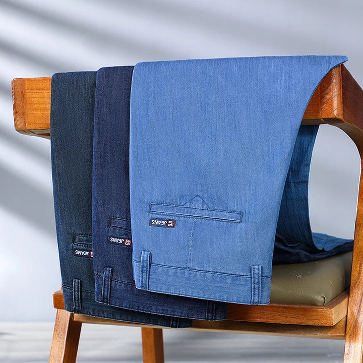 Men's High-Waisted Loose Fit Denim Jeans