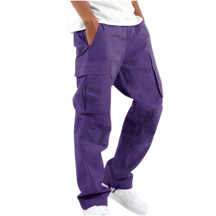 Men's Loose-Fit Cargo Pants | Straight Leg Workwear | Casual Style