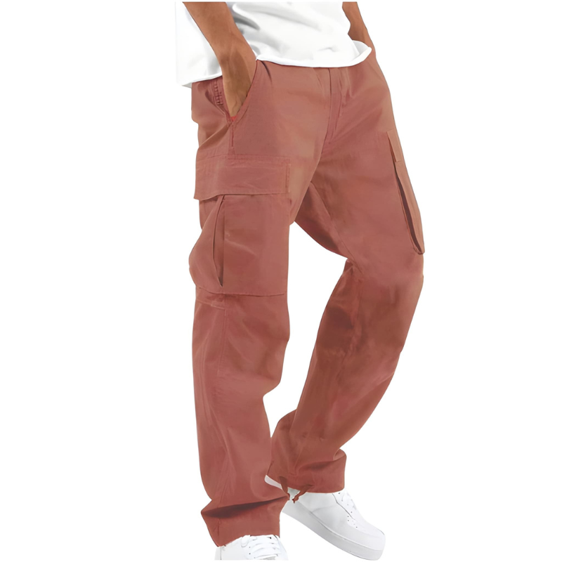 Men's Loose-Fit Cargo Pants | Straight Leg Workwear | Casual Style