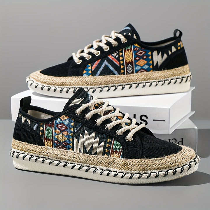 Men's Bohemian Espadrille Sneakers | Vintage-Inspired & Breathable