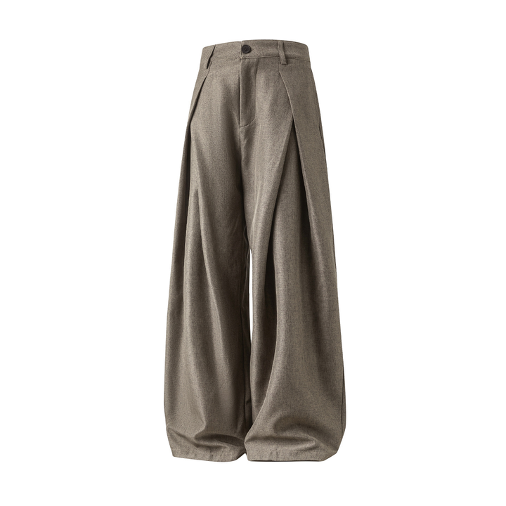 Classic Elegant High-Waisted Pleated Pants for Men
