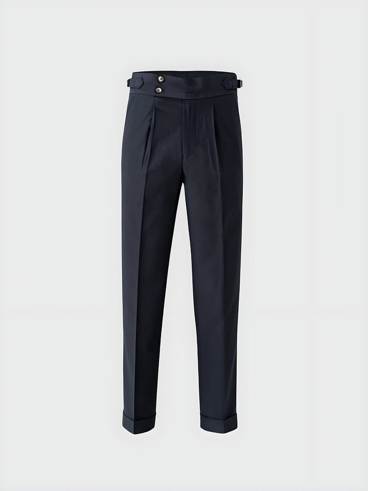 Men's High-Waisted Gurkha Trousers | Elegant & Professional Style