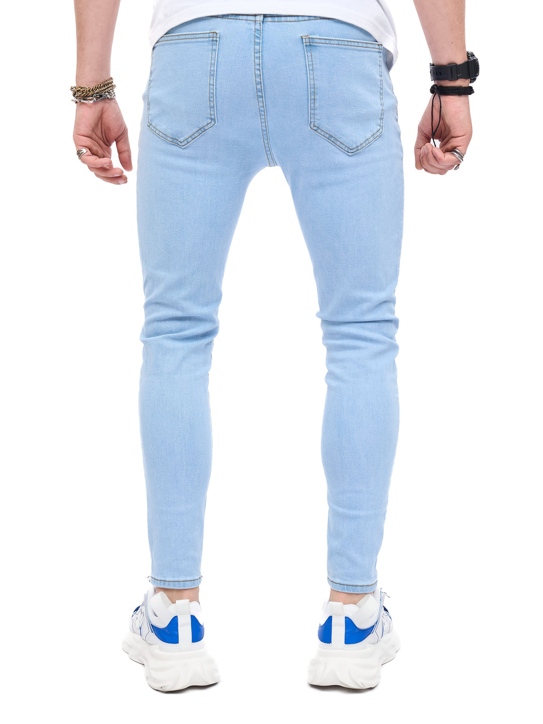 Men's Stretch Denim Jeans | Trendy Distressed Design | Year-Round Style